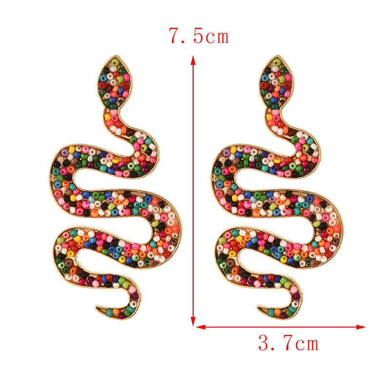 Aretes en forma de serpiente