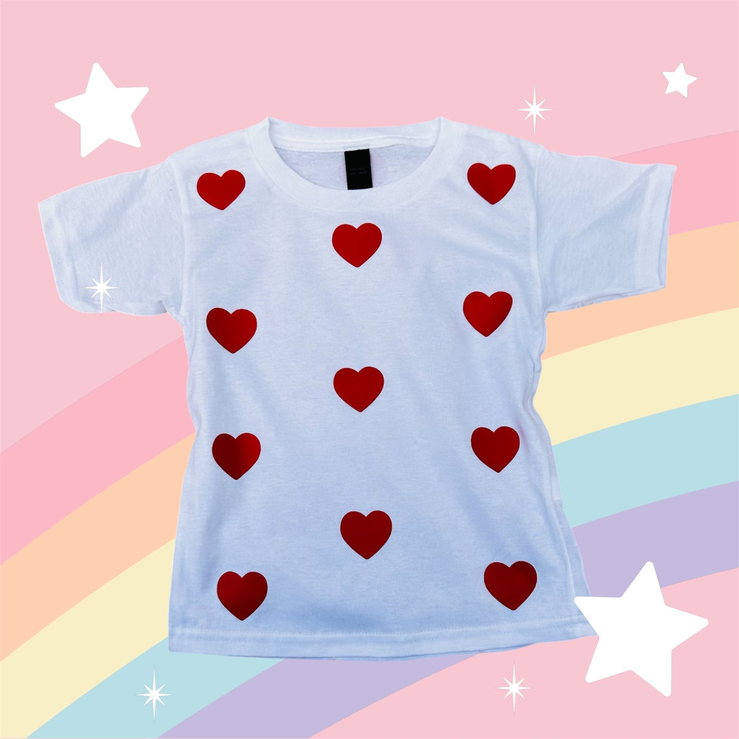 T- Shirt para niña de corazones
