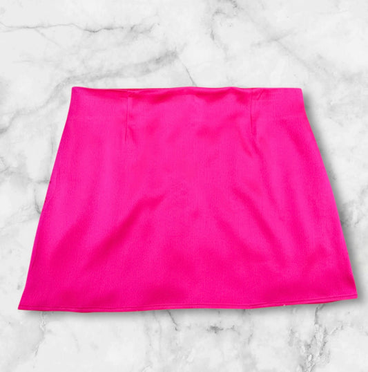 Falda mini rosa neón