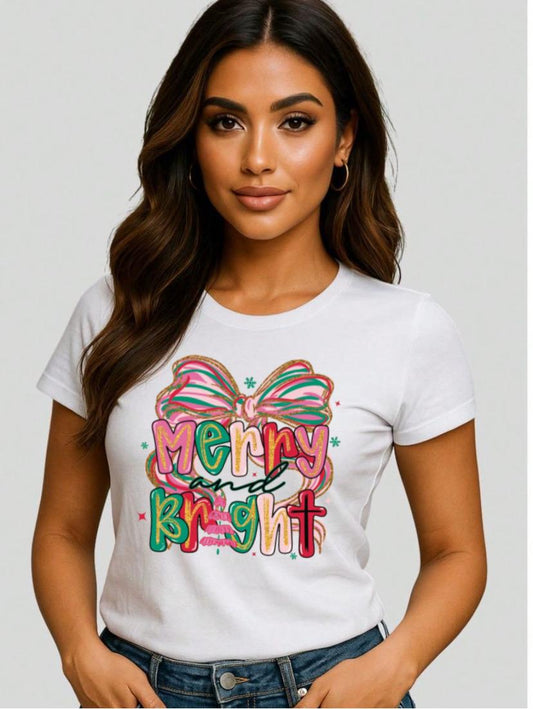 T Shirt Merry and Bright