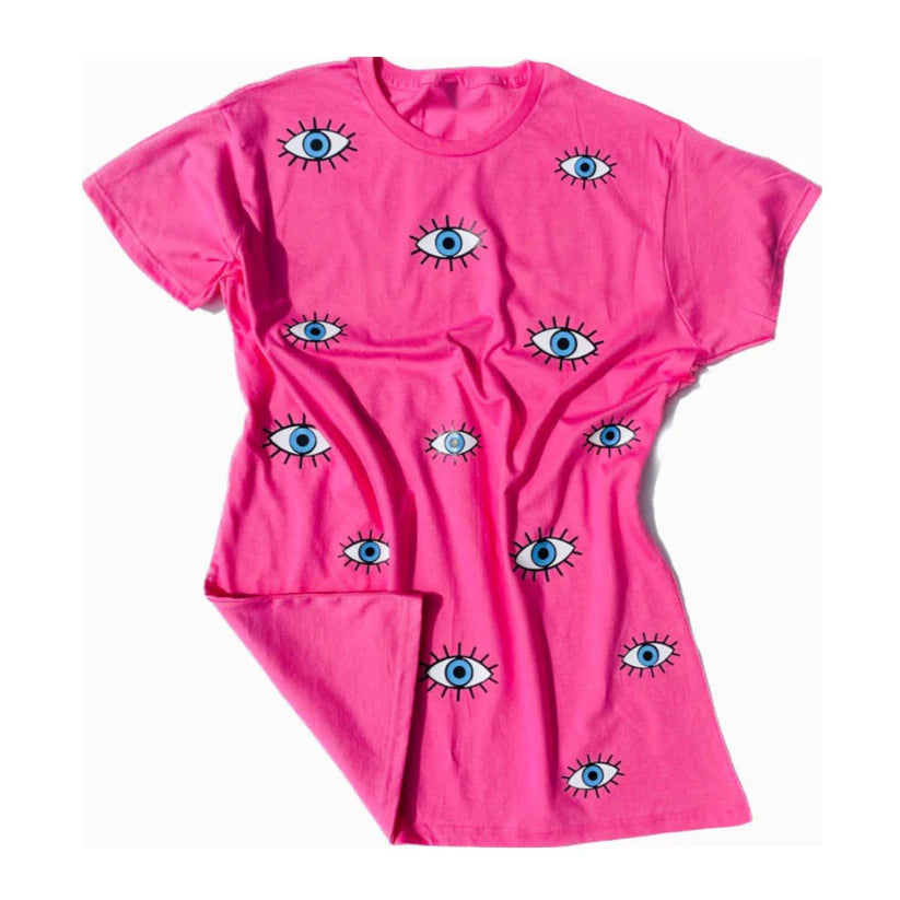 T Shirt rosa de ojos turcos