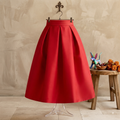 Falda midi roja