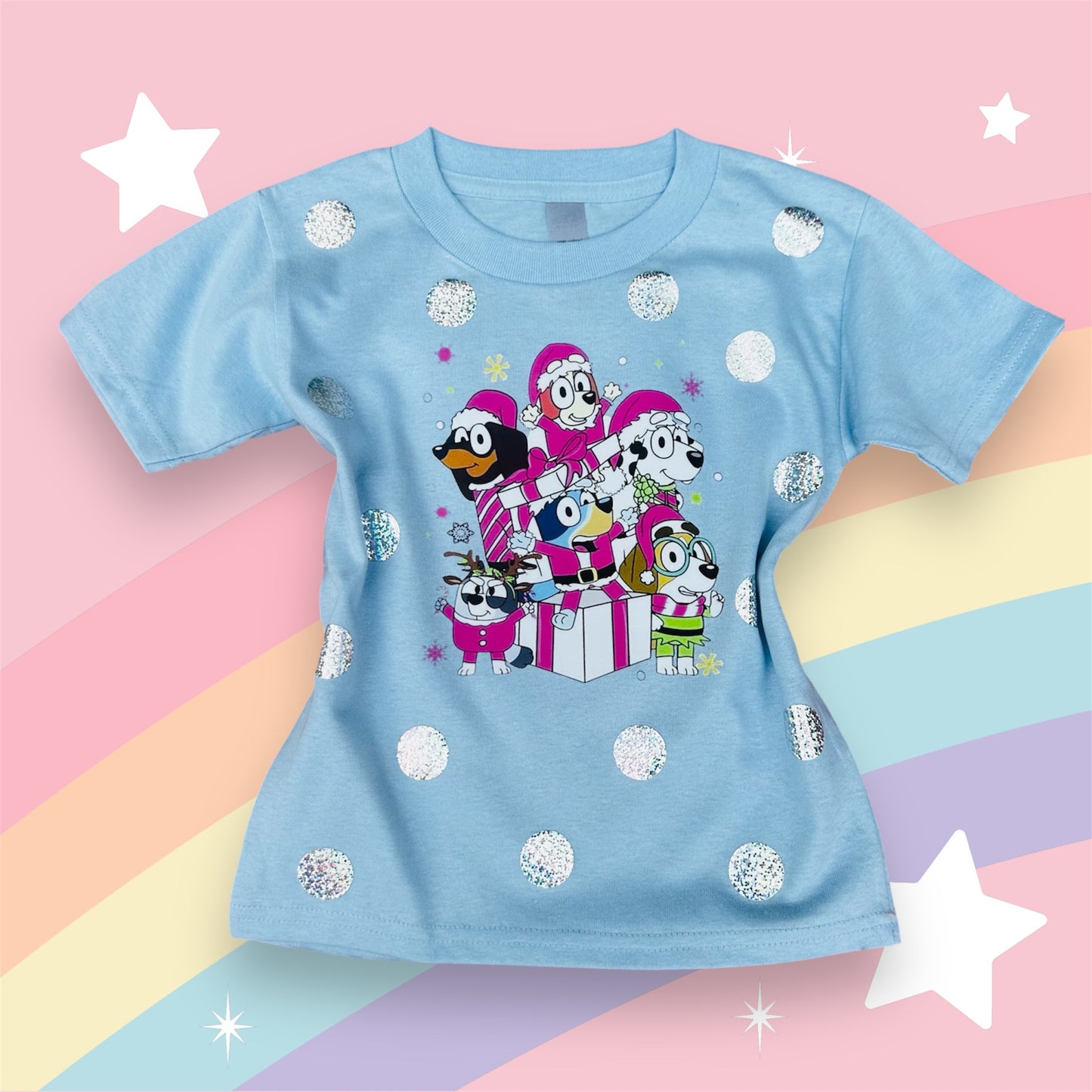 T-shirt kids Christmas bluey🩵✨