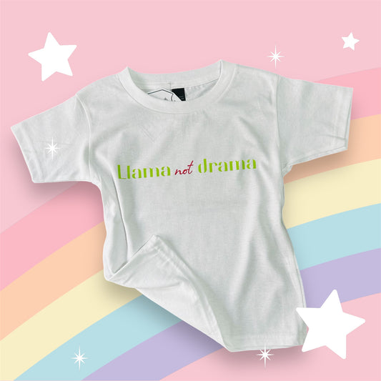 T Shirt kids- Llama not drama 🦙🌵💕