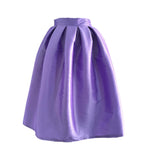 Falda midi color lila