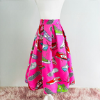 Falda midi con diseño de zapatos