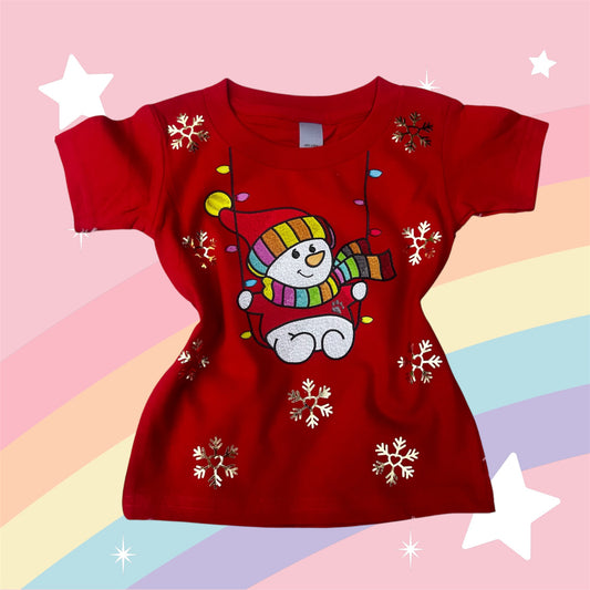 T-shirt kids monito de nieve☃️