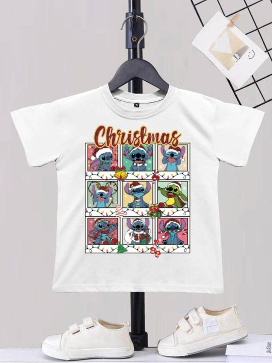 T-Shirt niña Christmas Stich