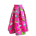 Falda midi con diseño de zapatos