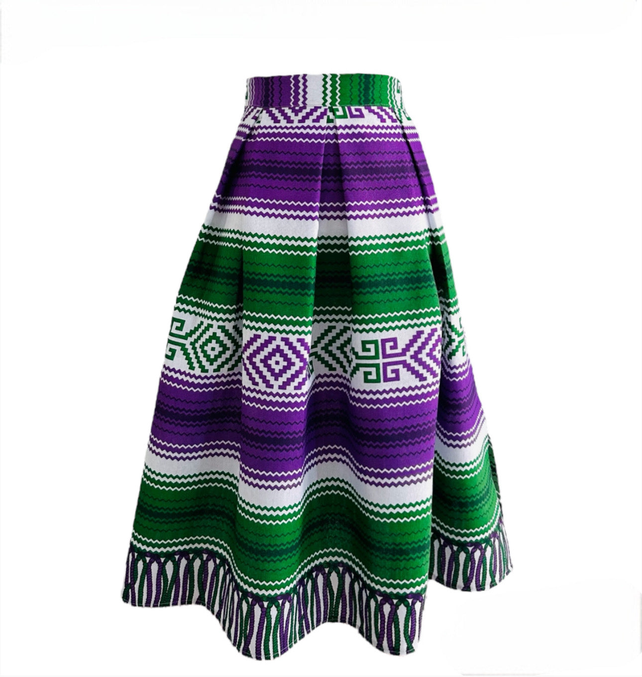 Falda con diseño de rebozo