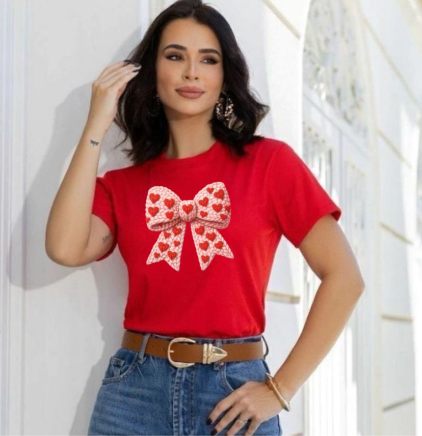 T-Shirt Moño con corazones 🎀