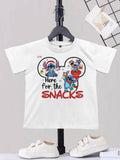 T-Shirt niña Here for the Snacks