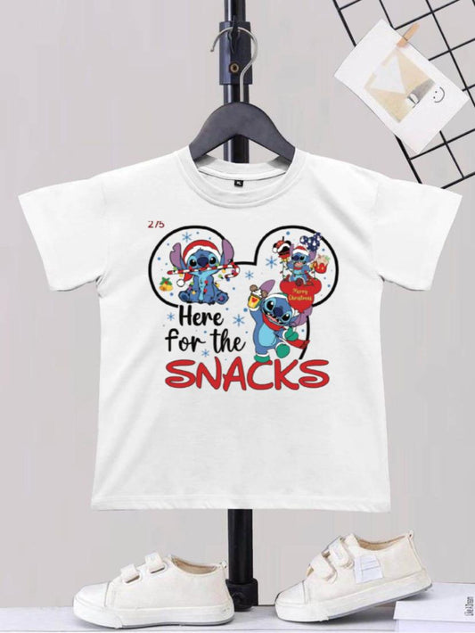 T-Shirt niña Here for the Snacks